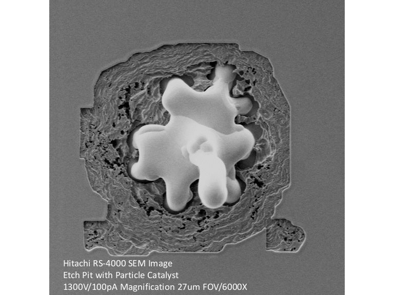 SEM Image of a non-patterned wafer defect