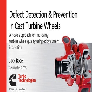 Defect Detection & Prevention in Cast Turbine Wheels