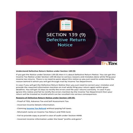 Defective return notice | PDF
