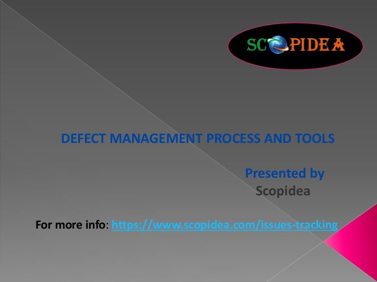 Defect management tool