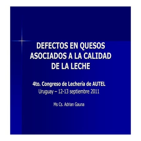 Defectos calidad leche