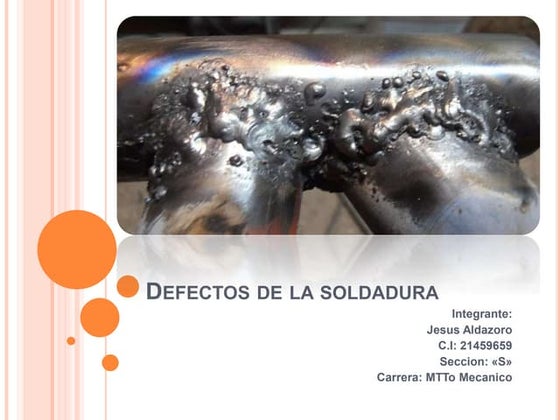 Defectos soldadura | PPT