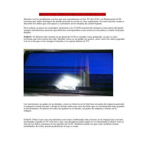 Defectos típicos de los paneles lcd | PDF