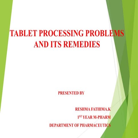 Defects in tablet