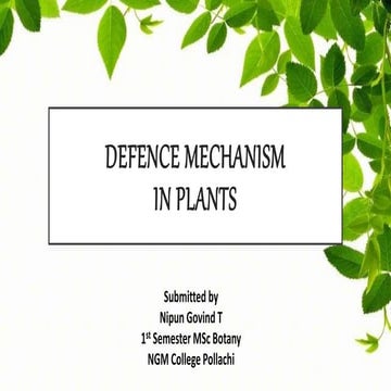 Defence mechanism in plants