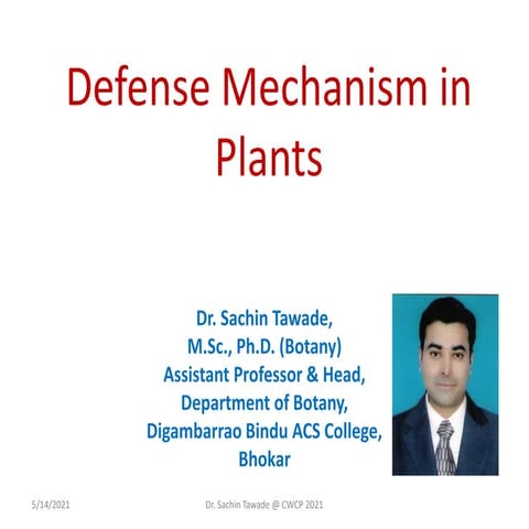 Defence mechanism in plants pdf