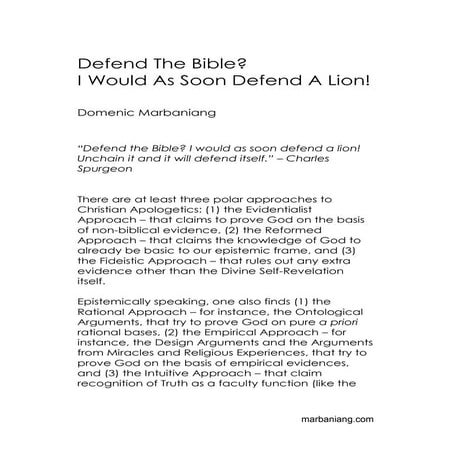 Defend God?