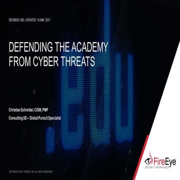 Defending the Academy from Cyber Threats