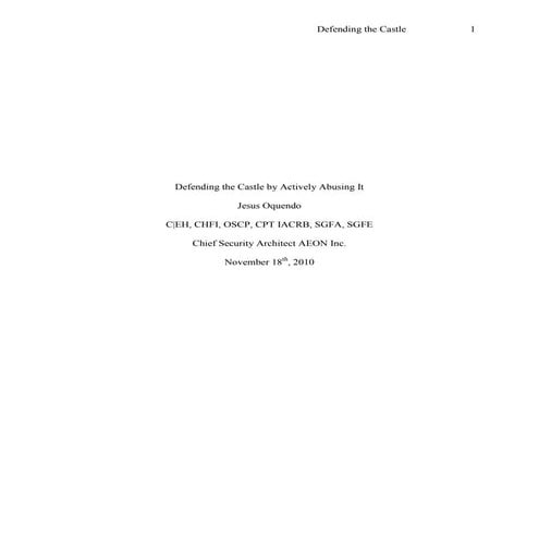 Defending The Castle Rwsp