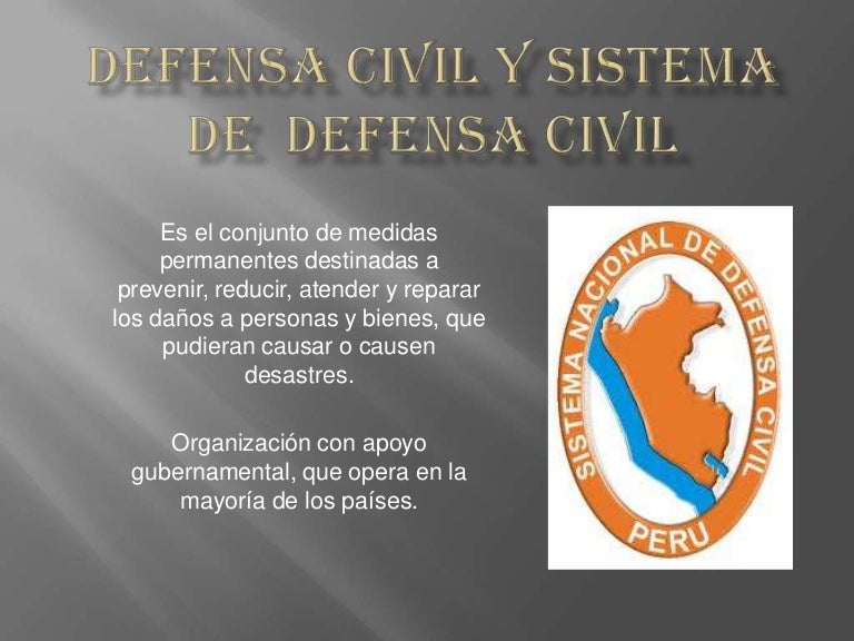 Defensa civil y sistema de defensa civil
