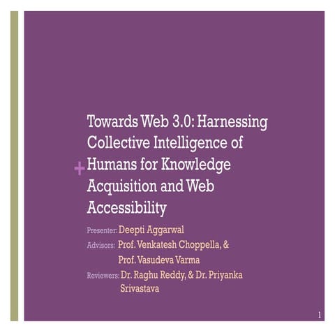 Masters thesis defense talk