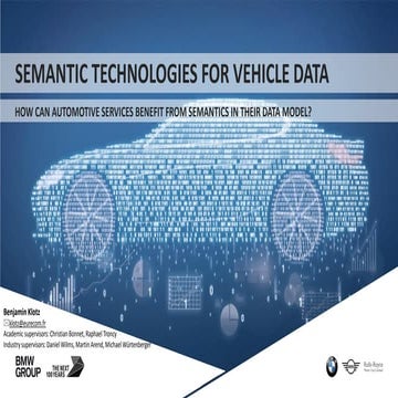 Semantic Technologies for Vehicle Data - Defense 