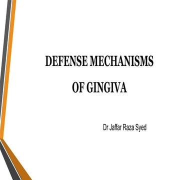 Defense mechanisms of gingiva