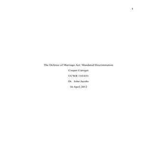 Defense of marriage act