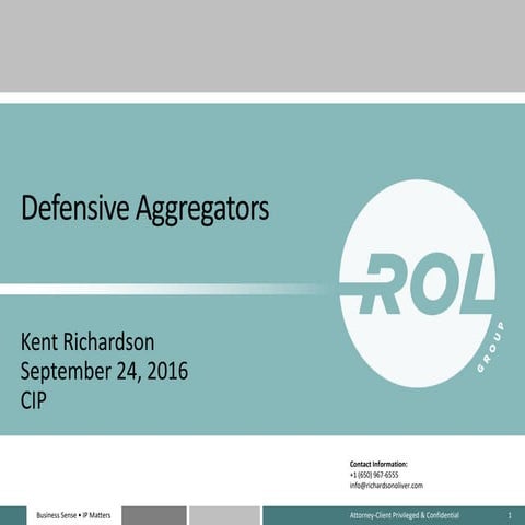 Defensive Aggregators