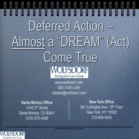 Deferred action almost a dream act