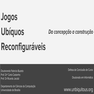 Jogos Ubíquos Reconfiguráveis