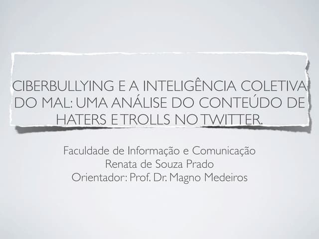 Apresentação de defesa da dissertação