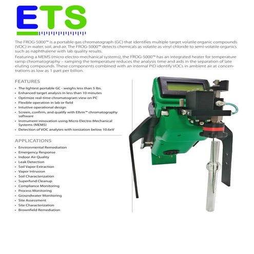 Defiant frog 5000portable BTEX analyser | PDF