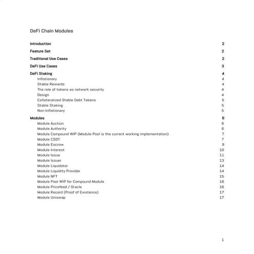 Fantom DeFi chain modules 10 November 2019