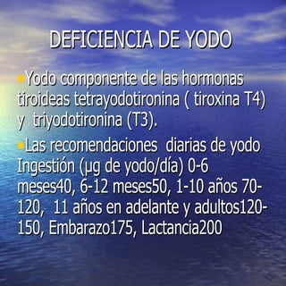 Deficiencia De Yodo