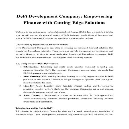 DeFi Development Company: Empowering Finance with Cutting-Edge Solutions.pdf