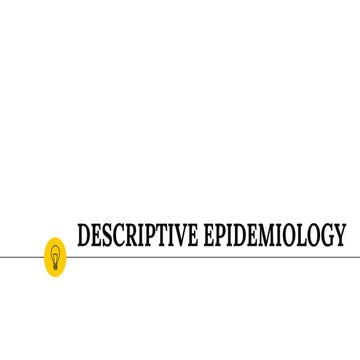 Descriptive epidemiology