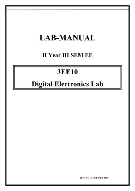 Digital Electronics Lab