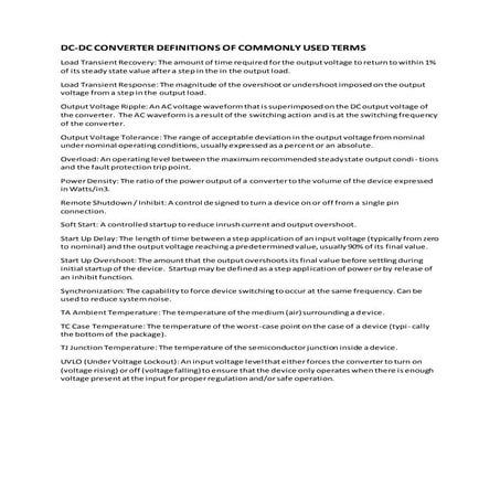 Defination of dc to dc conv