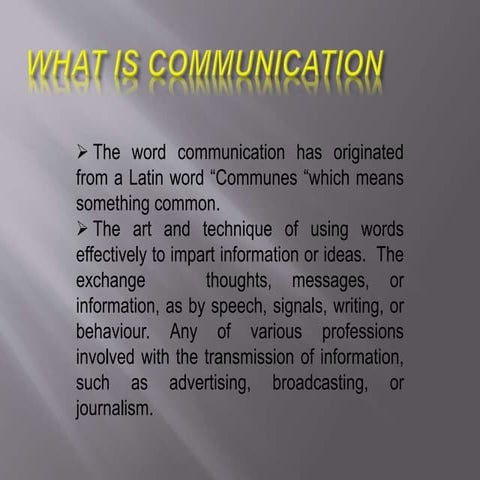 Types of Communication