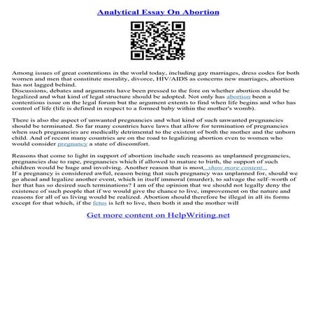 Define Analytical Essay