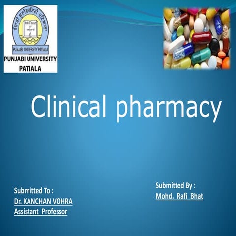 Define clinical pharmacy