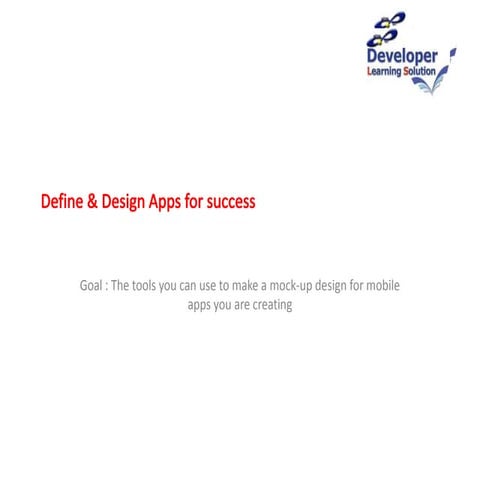 Define & design apps for success