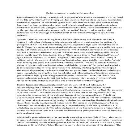 Define postmodern media