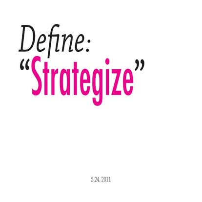 Define strategize | PDF