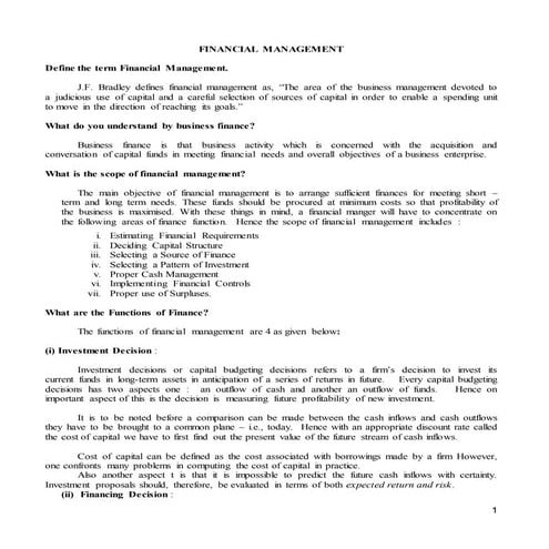 financial management 