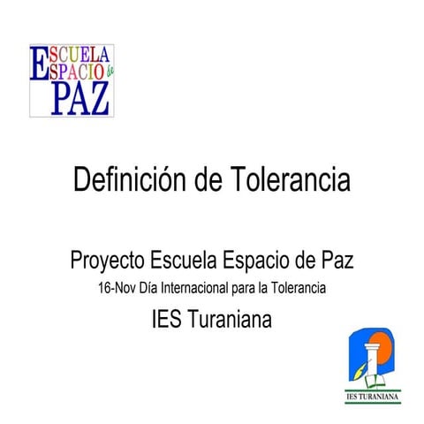 Definición de Tolerancia