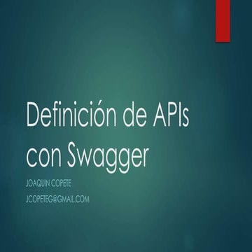 Definición de apis con swagger