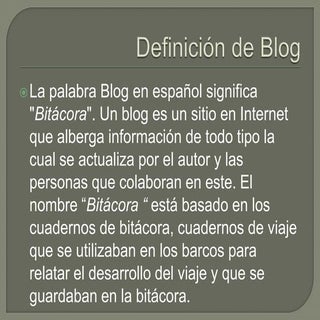 Definición de blog