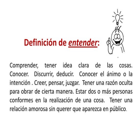 Definición de entender | PPTX