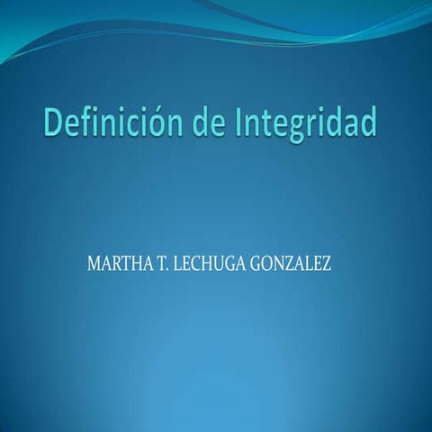 Definición de Integridad
