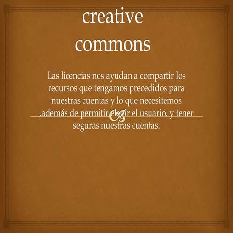 Definición de las licencia creative