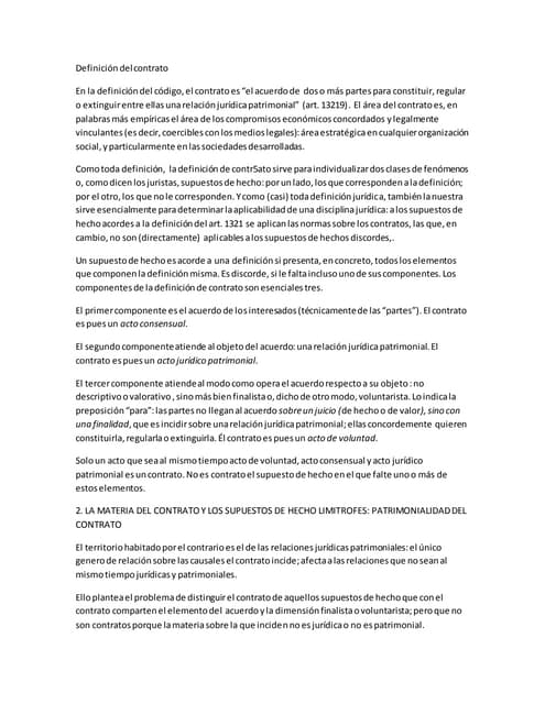 Definición del contrato