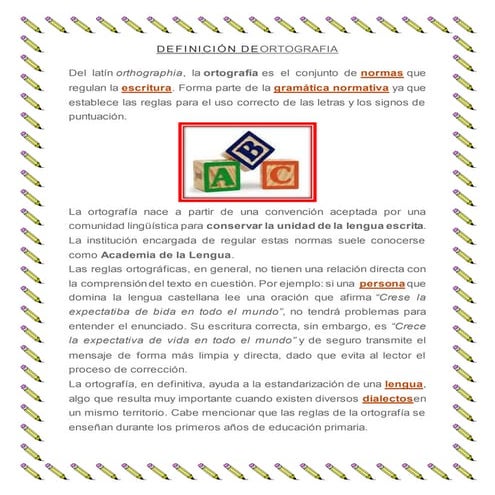 Definición deortografia