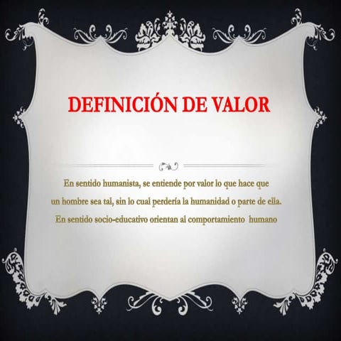 Definición de Valor | PPTX