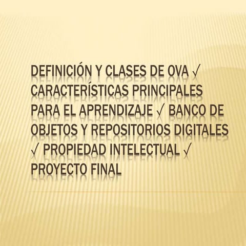 Definición y clases de ova | PPTX