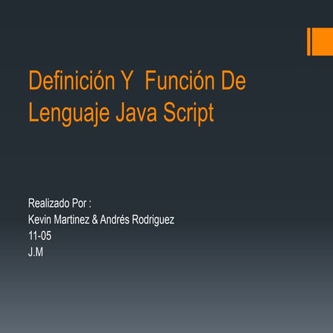 Definición y  función de lenguaje java script