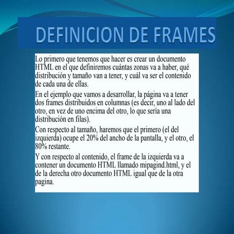 Definicion de frames | PPTX