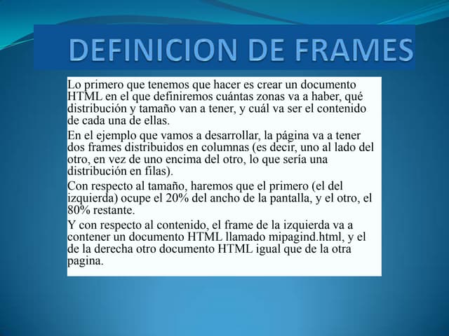 Definicion de frames | PPTX