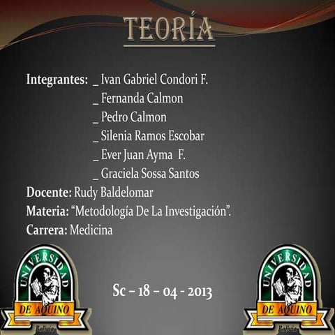 Concepto de "Teoria"